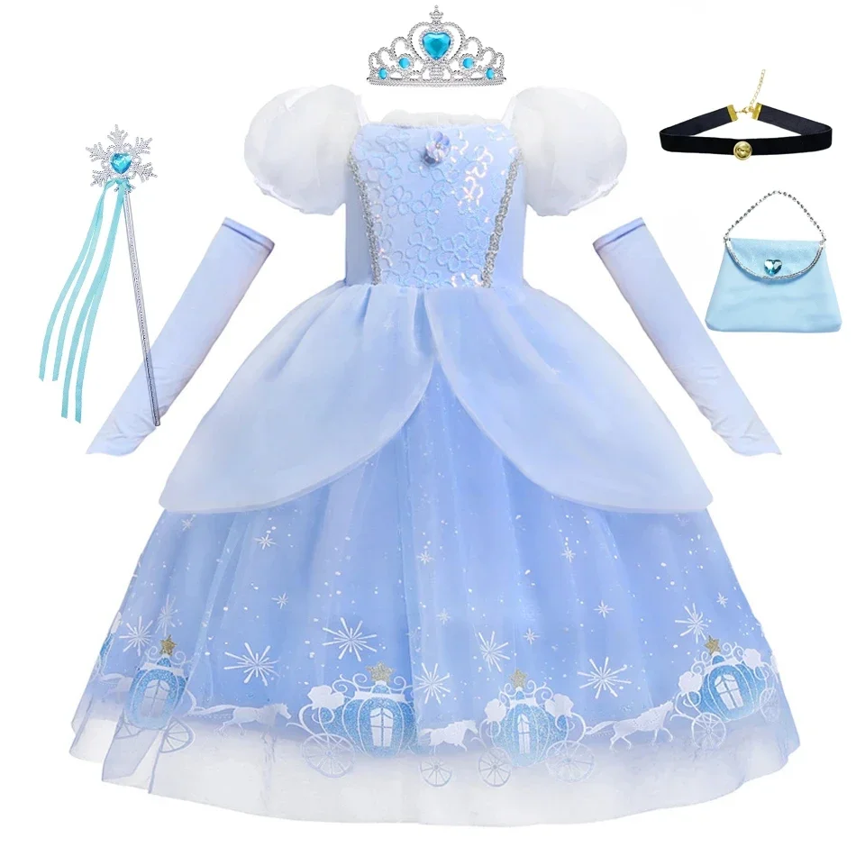 Summer Kids Clothing - Платье принцессы Золушки для косплея для