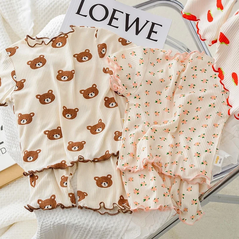 Summer Clothing Baby Boy - Летний хлопковый пижамный комплект с мультяшным