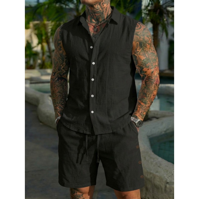 Мужской комплект из 2 предмето – обзор и цена Linen Shorts Men