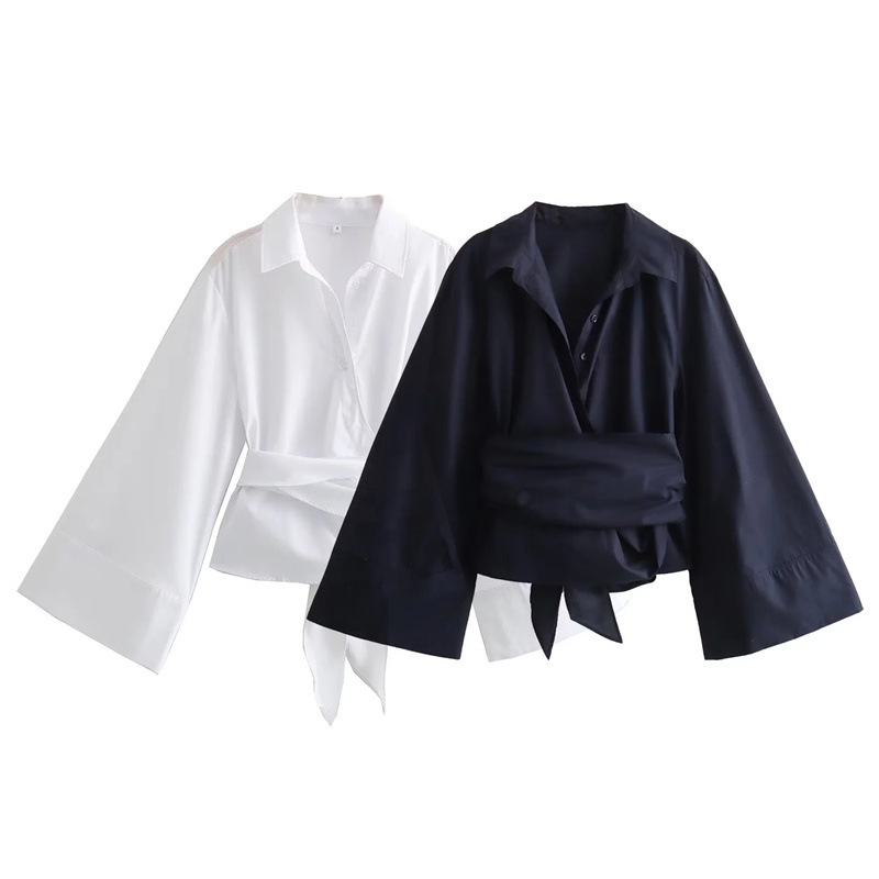 Женская блузка-кимоно с длинны – обзор и цена Tie Front Shirt