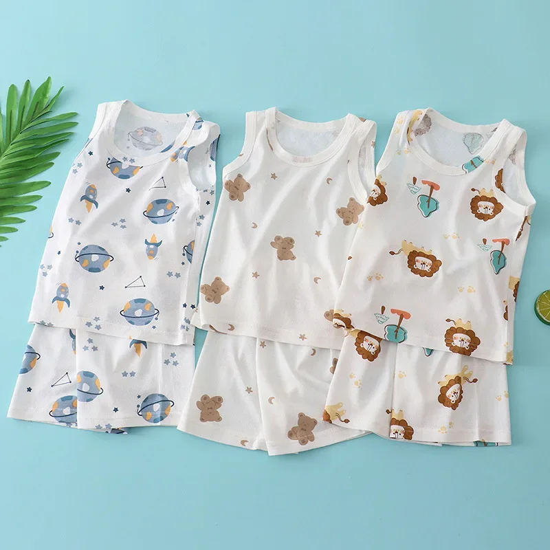 Детский комплект из бамбуковог – обзор и цена Summer Clothing Baby Boy