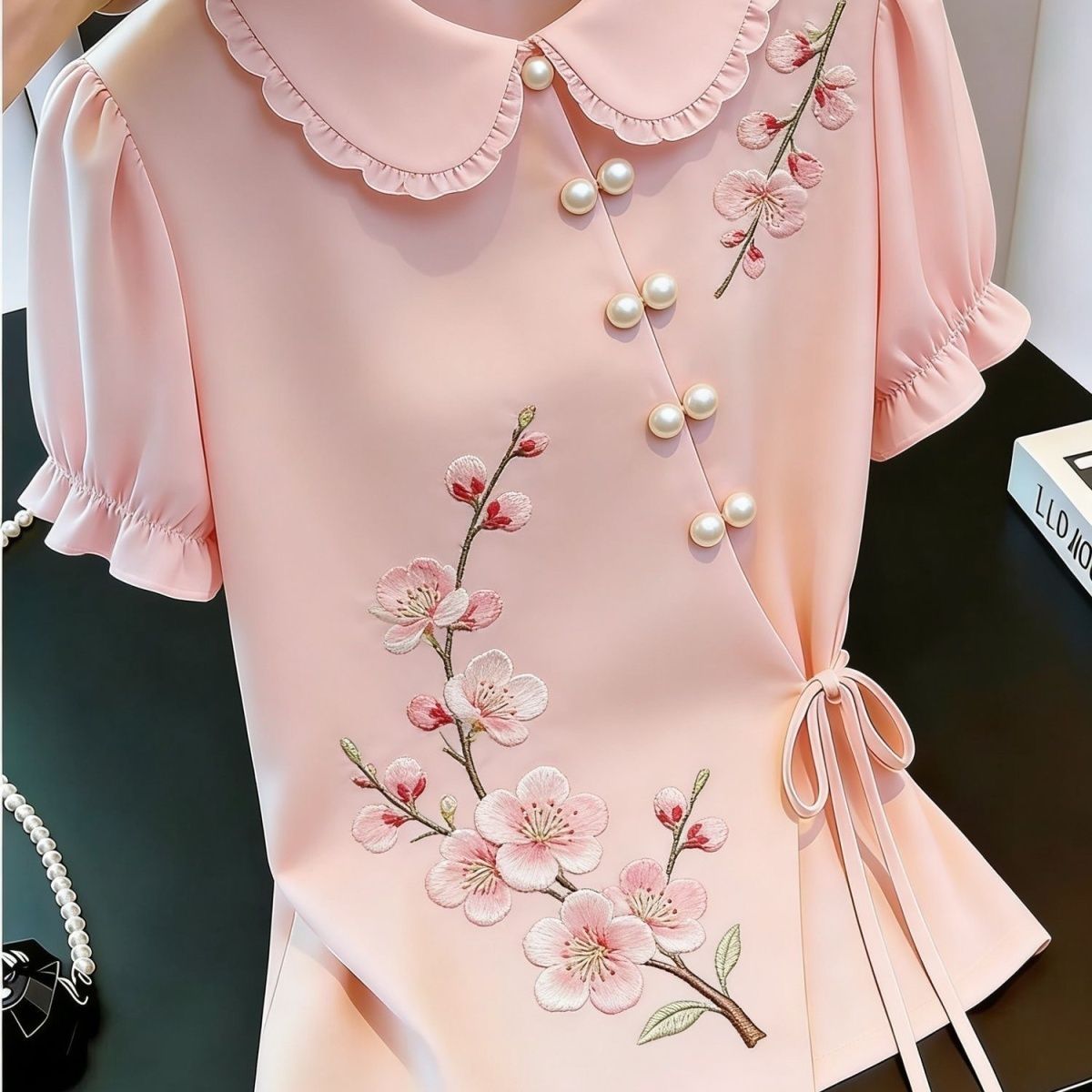 Женская футболка в китайском с – обзор и цена Tie Front Shirt