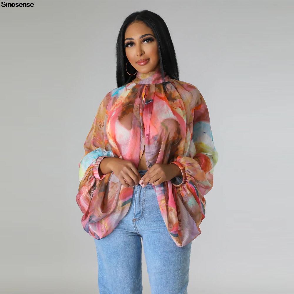 Женские шифоновые блузки Сексу – обзор и цена Tie Front Shirt
