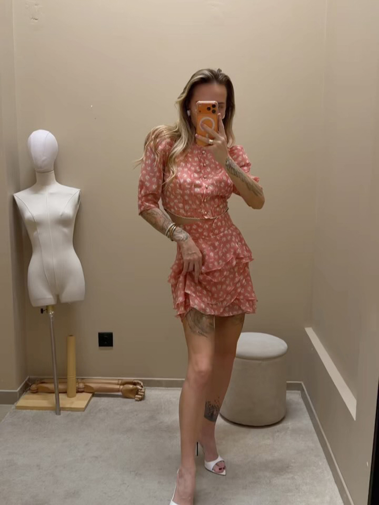 Женский комплект из двух предм – обзор и цена Tie Front Shirt