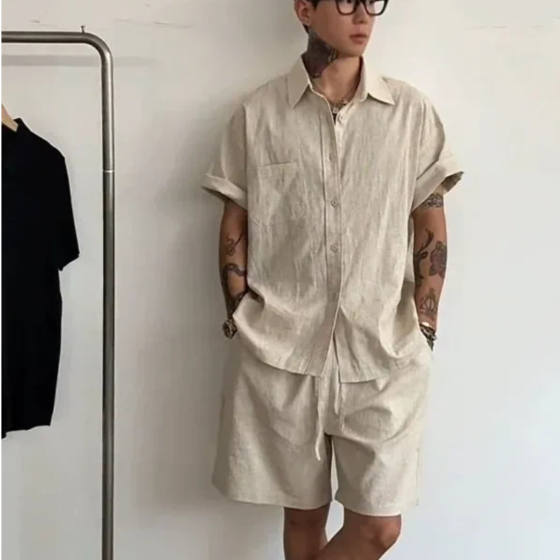 Мужской льняной хлопковый комп – обзор и цена Linen Shorts Men