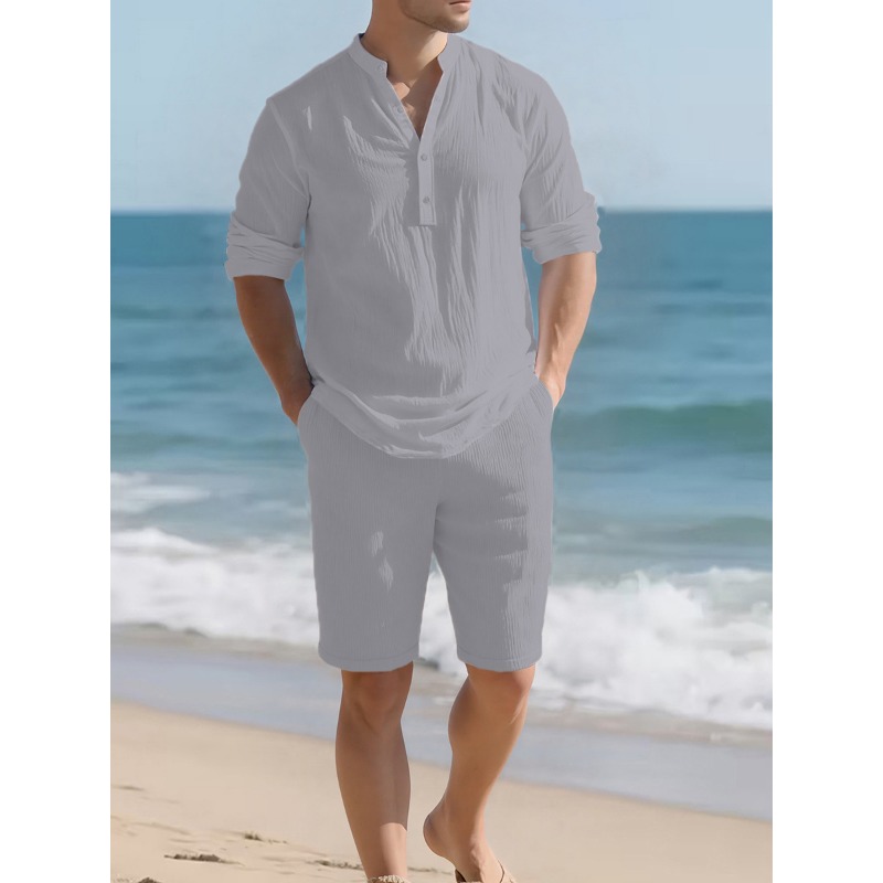 Мужской белый комплект из льня – обзор и цена Linen Shorts Men