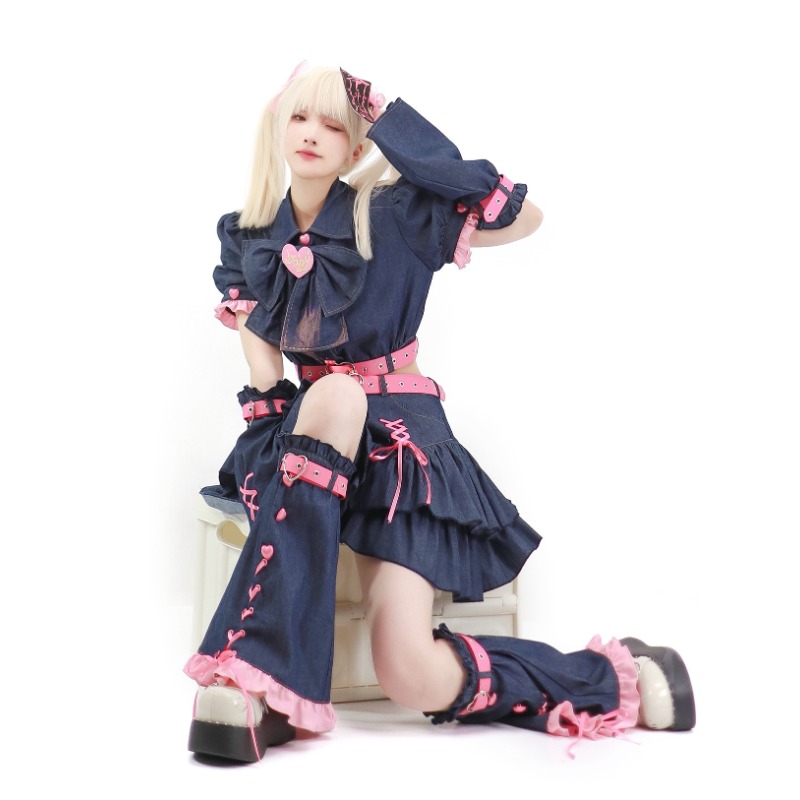 Женский джинсовый костюм милой – обзор и цена Summer Japanese Clothing