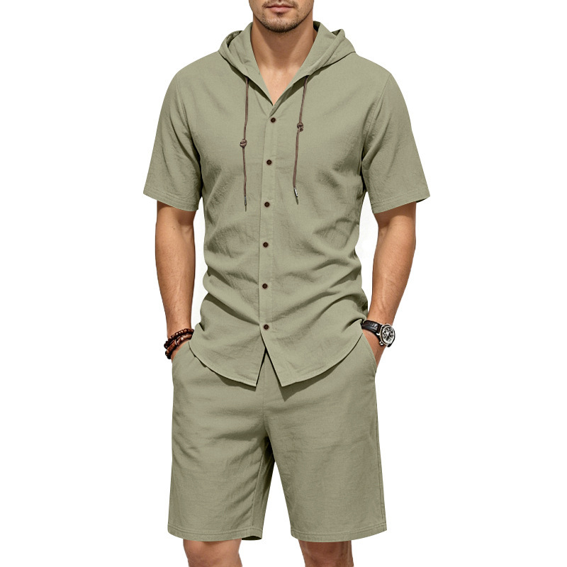 Мужской летний льняной комплек – обзор и цена Linen Shorts Men