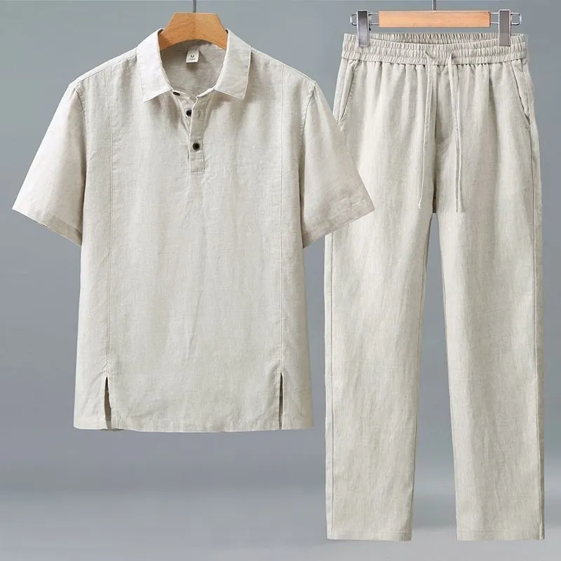 Мужской летний льняной комплек – обзор и цена Linen Shorts Men