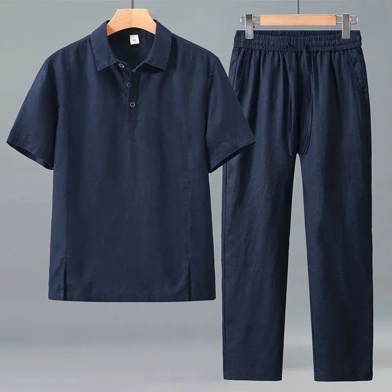 Мужской летний льняной комплек – обзор и цена Linen Shorts Men