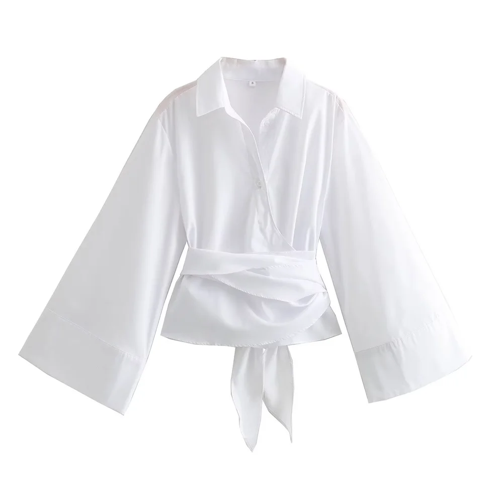 Новая женская модная Повседнев – обзор и цена Tie Front Shirt